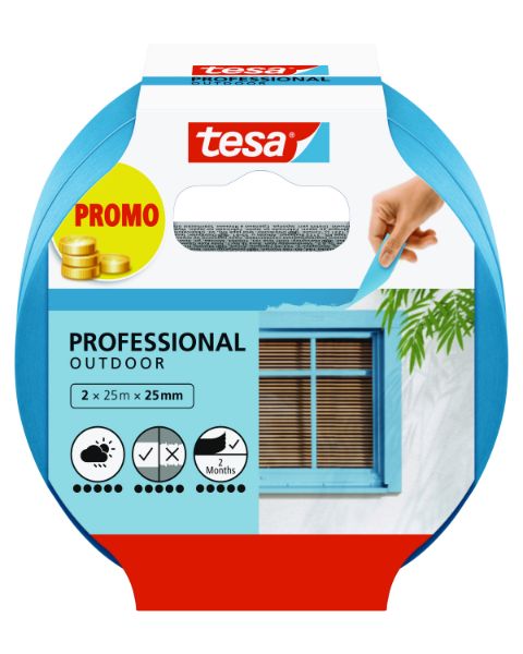 Tesa Maskeringstape Precision Ute 2 Pk - 25 mm X 25 m