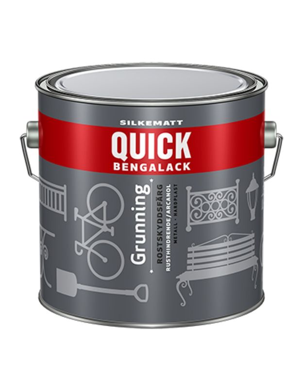Bilde av Quick Bengalack Grunning Sort Silkematt 3ltr