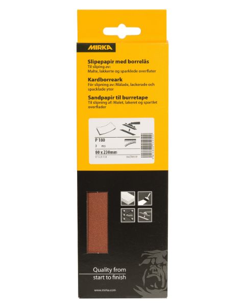 Bilde av Slipepapir M/Borelås K180 80X230mm