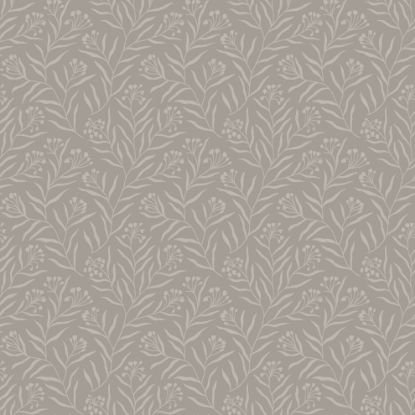 Nærbilde av Lycke Vår 1, en stilfull og tettmønstret tapet med bladverk og små blomster