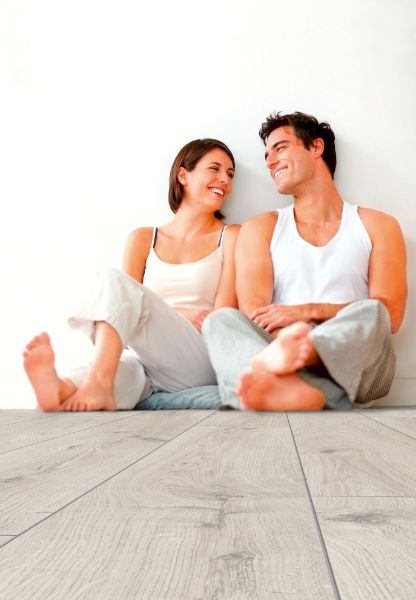 Bilde av Laminatgulv Mammut Everest White Eik