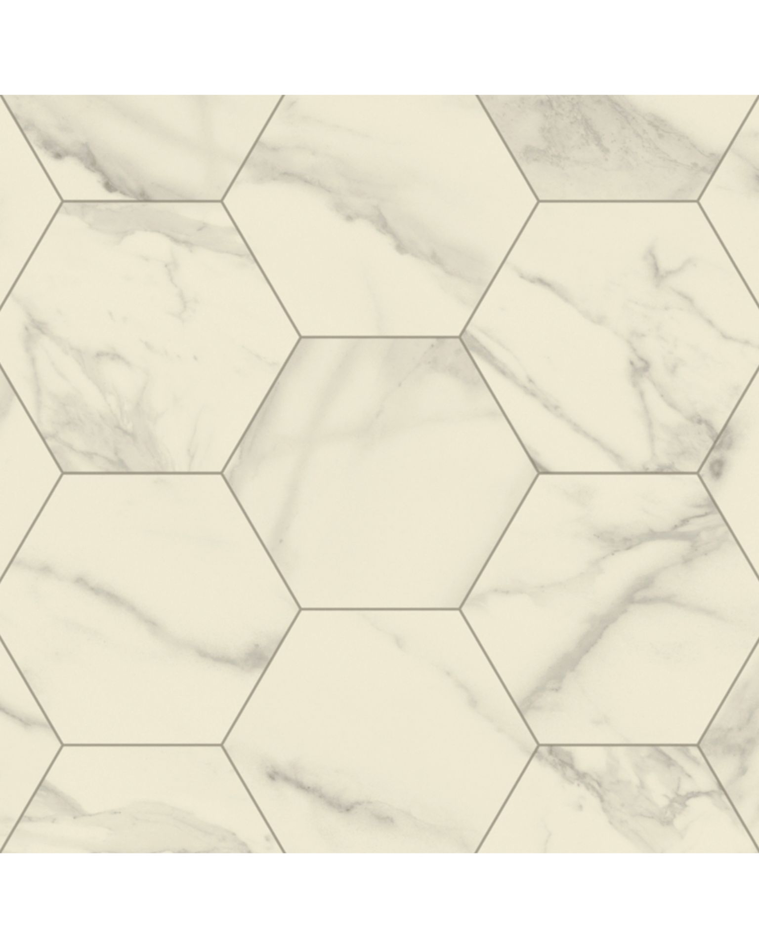 Bilde av Aquarelle Gulv 3M Marble Bianco Hexagon White