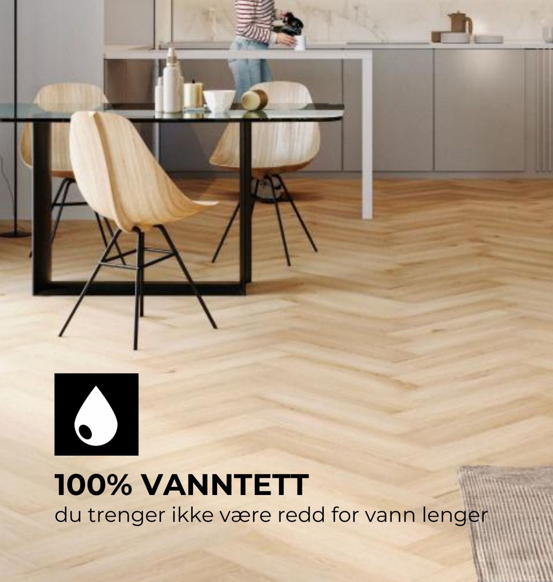 Bilde av Klikkvinyl Amaron Herringbone Yankee Oak