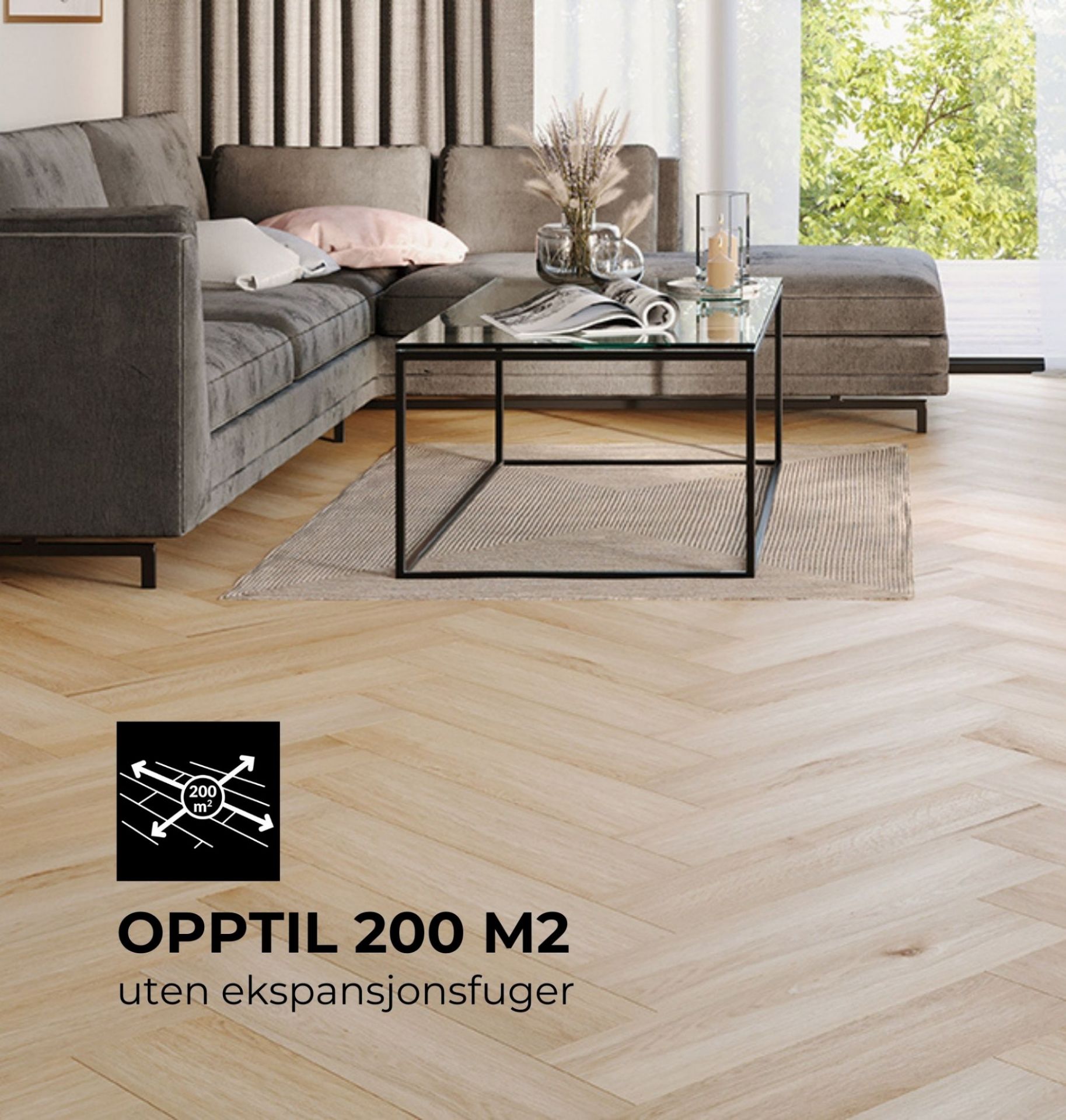 Bilde av Klikkvinyl Amaron Herringbone Yankee Oak