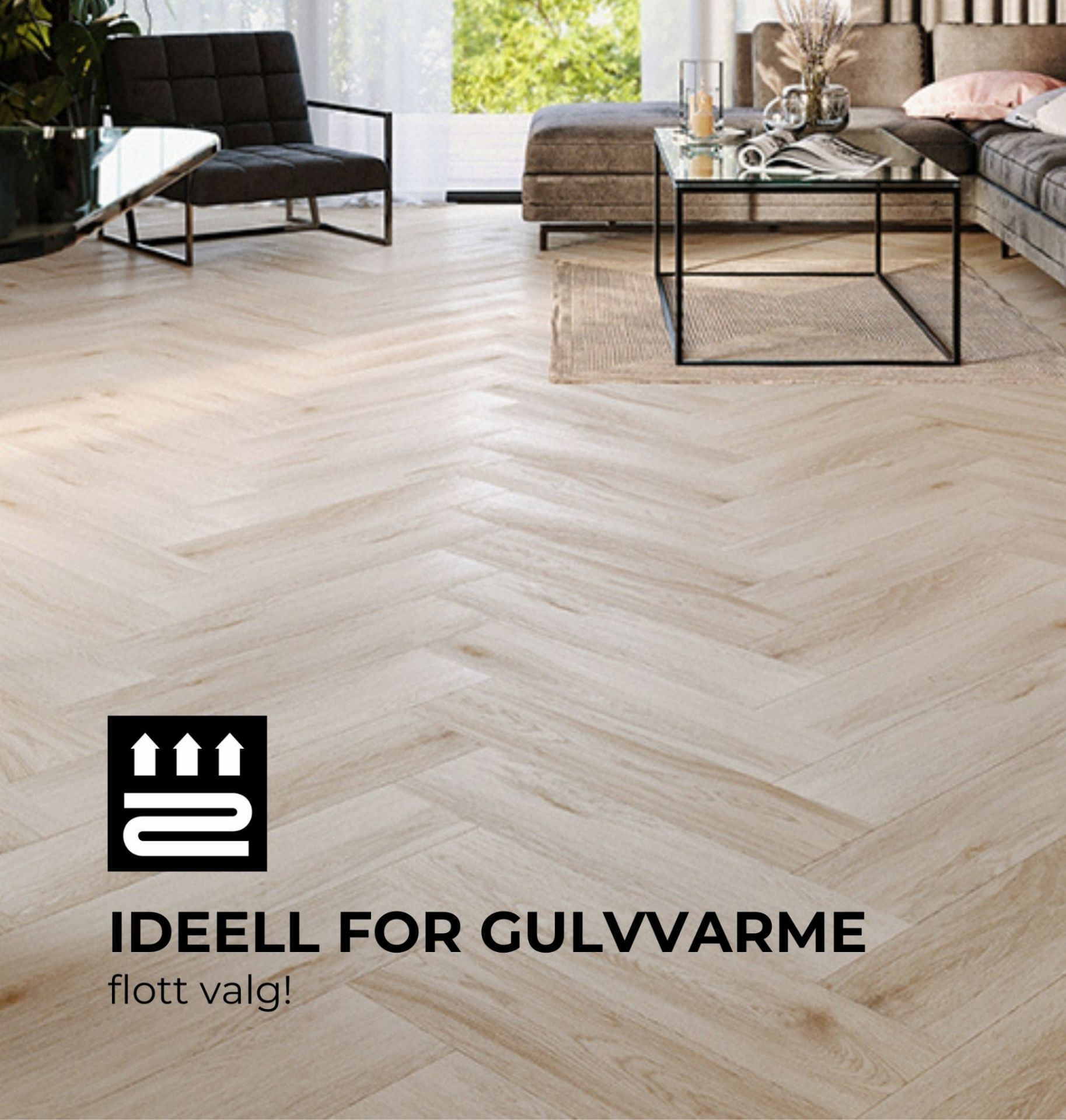 Bilde av Klikkvinyl Amaron Herringbone Harlow Oak