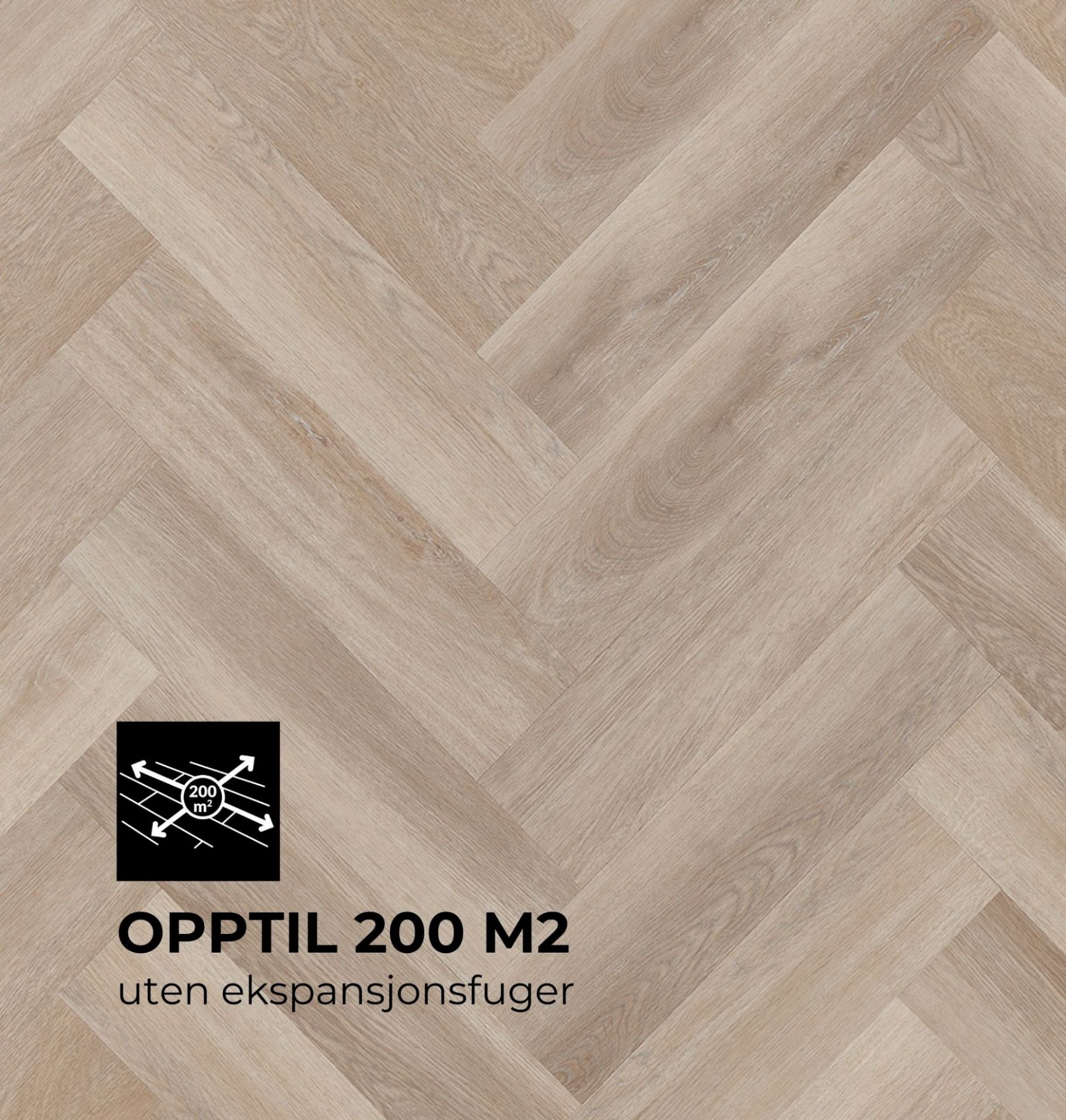 Bilde av Klikkvinyl Amaron Herringbone Stamford Oak