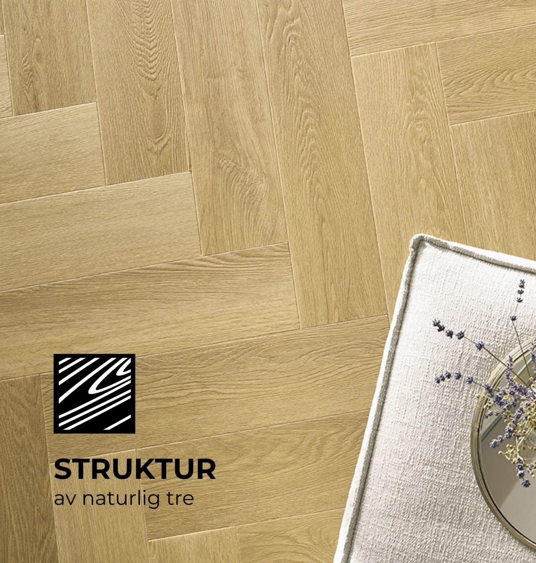 Bilde av Klikkvinyl Amaron Herringbone Menor Oak
