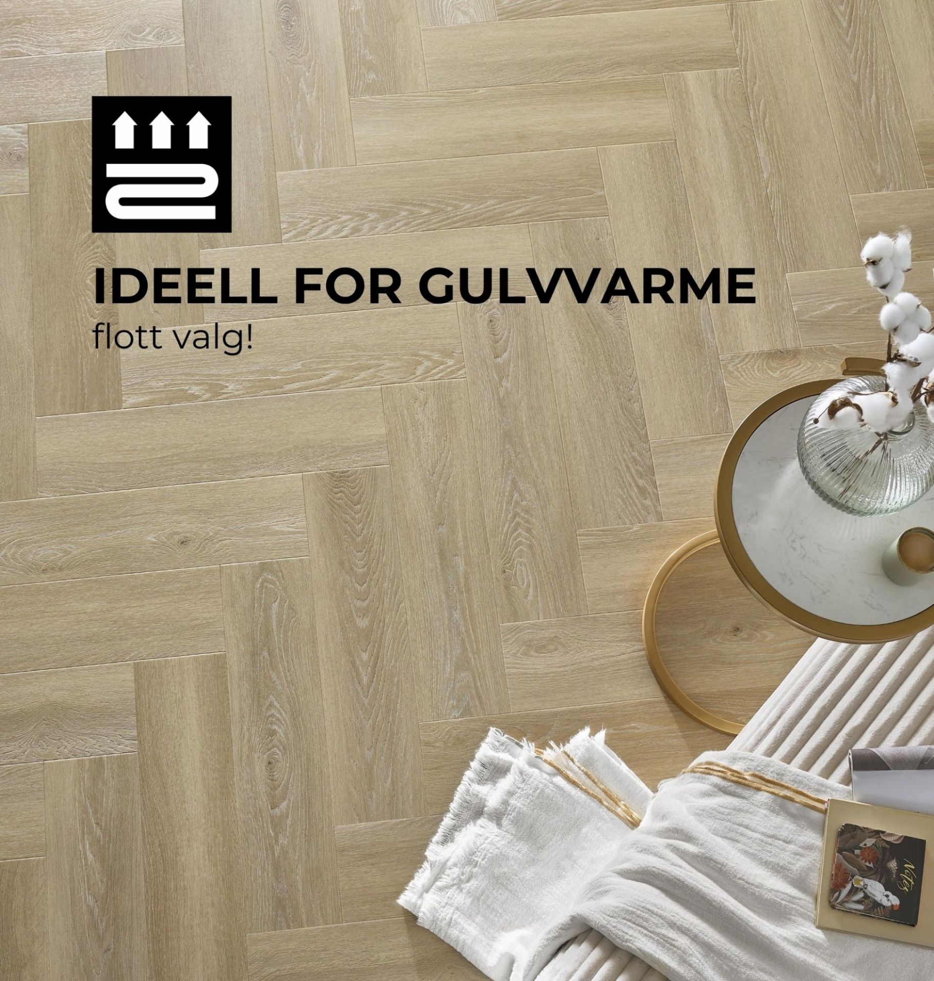 Bilde av Klikkvinyl Amaron Herringbone Deventer Oak