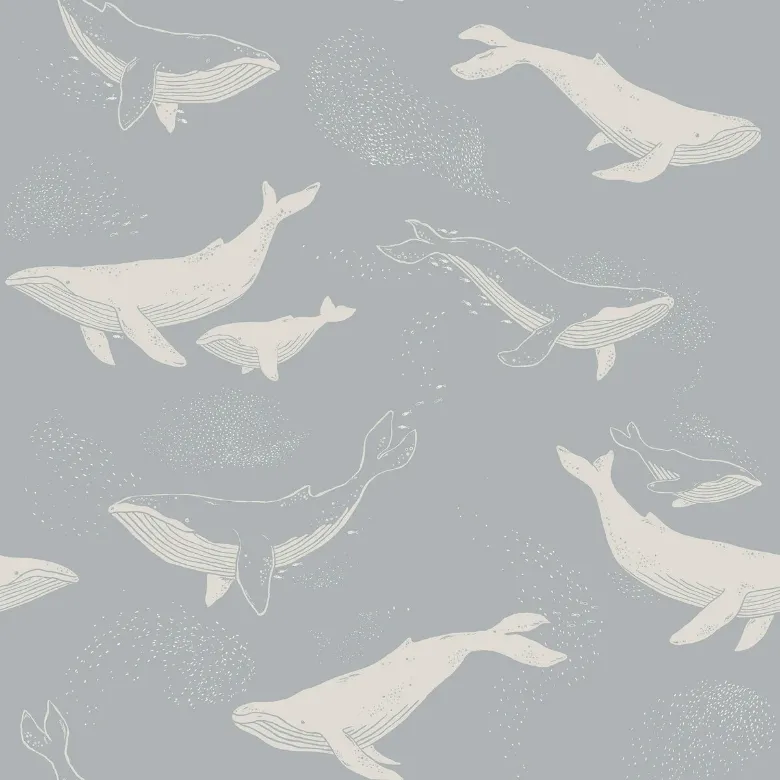 Bilde av Tapet Newbie Wallpaper II Whales 6942