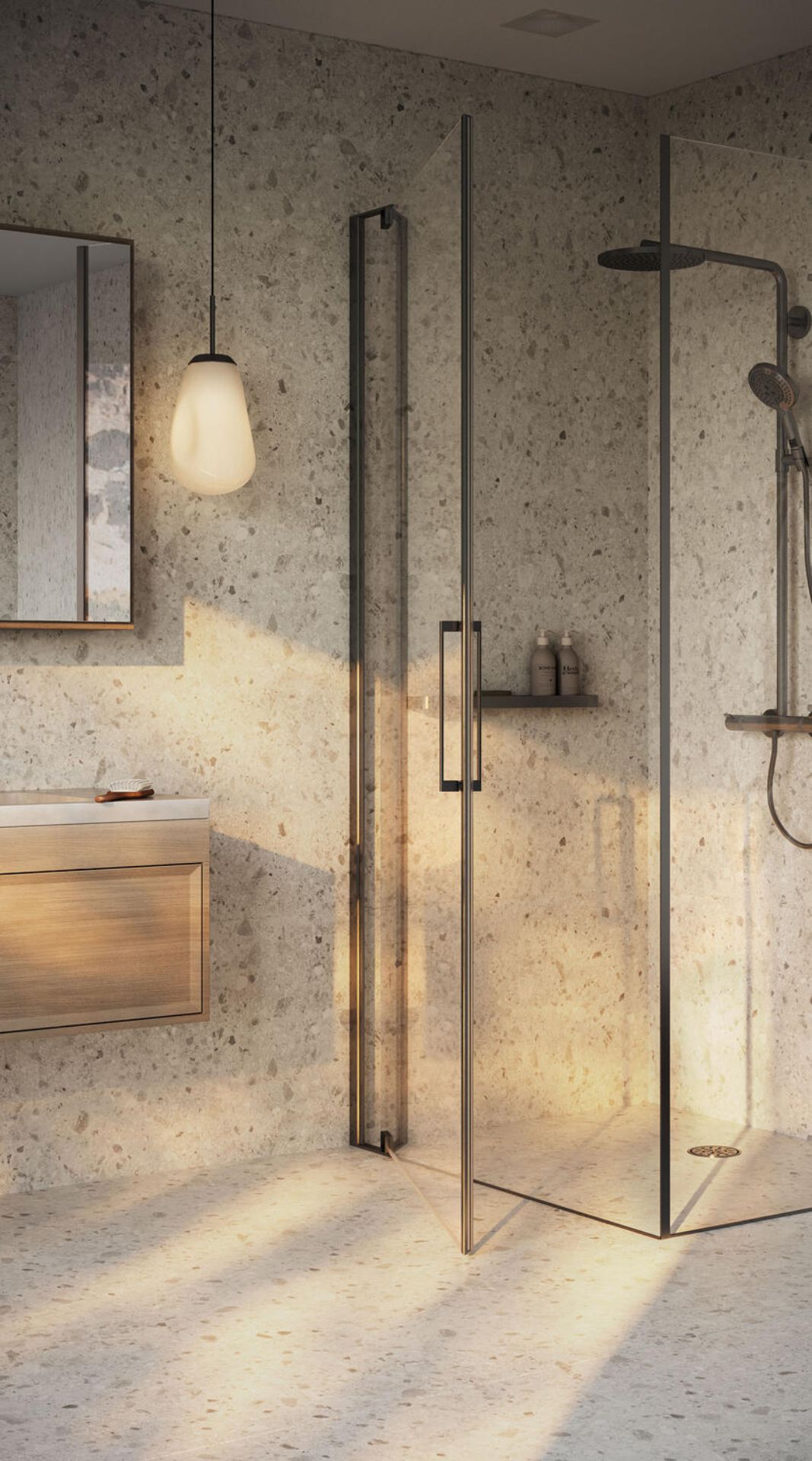 Bilde av Aquarelle Våtromsbelegg Brecciastone Beige, Bredde 2 Meter