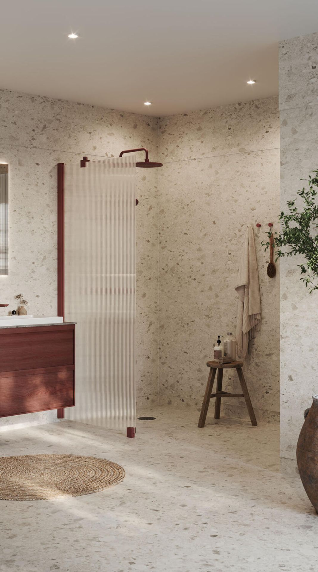 Bilde av Aquarelle Våtromsbelegg Brecciastone Beige, Bredde 2 Meter