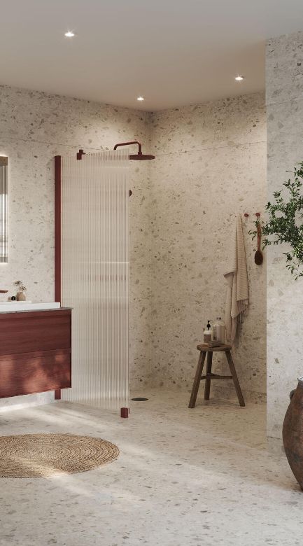 Bilde av Aquarelle Våtromsbelegg Brecciastone Beige, Bredde 2 Meter