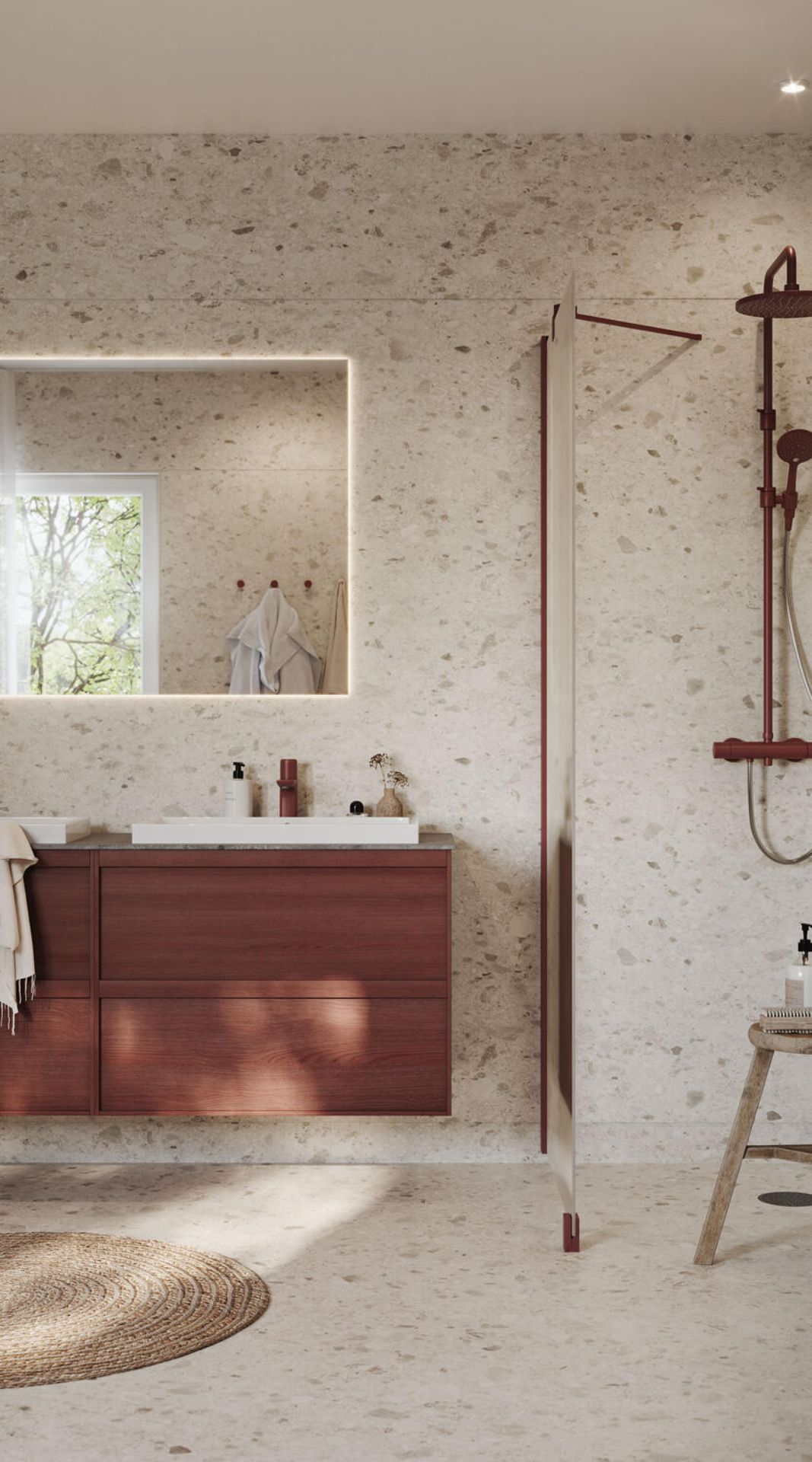 Bilde av Aquarelle Våtromsbelegg Brecciastone Beige, Bredde 2 Meter