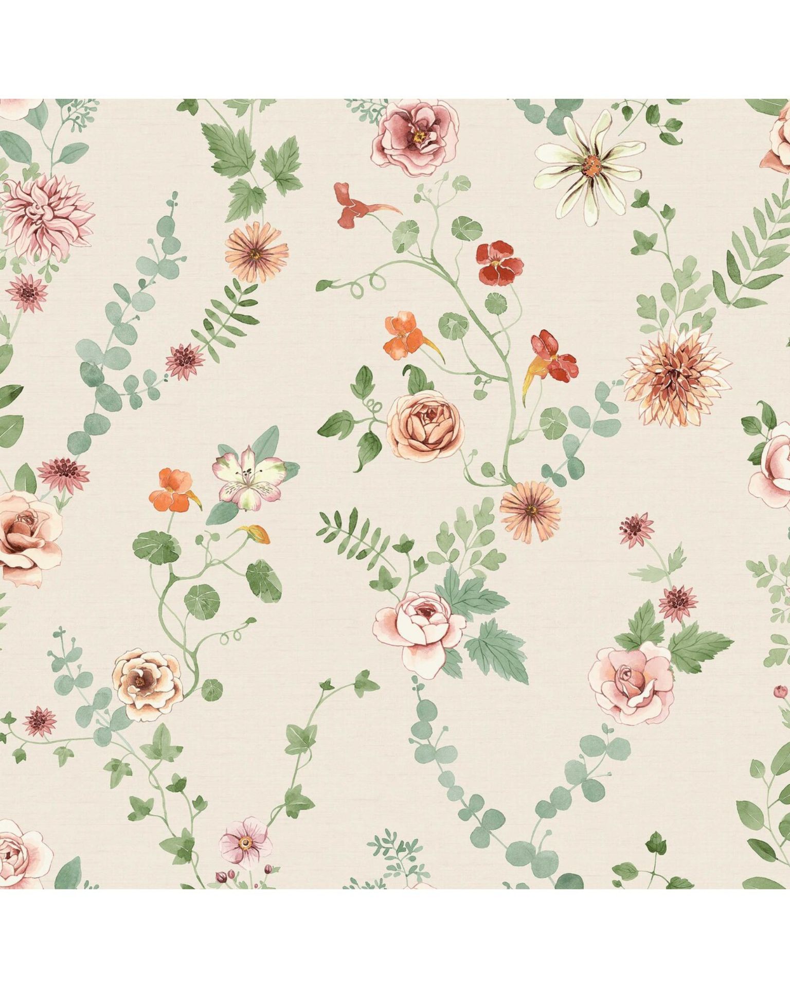 Bilde av Prøve Fibertapet Flowers 9181
