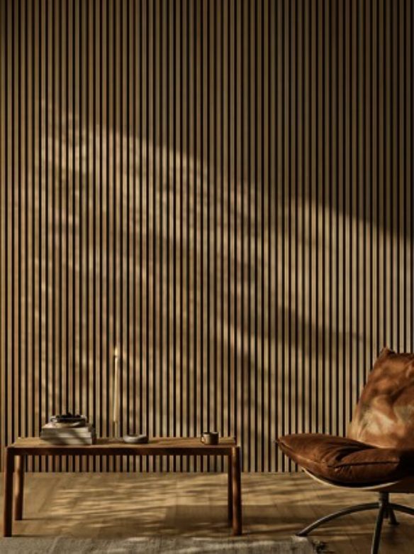 Bilde av Akustikkpanel 300cm Klassisk Eik Sort MDF + Sort Filt