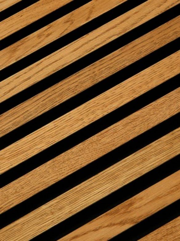 Bilde av Akustikkpanel 300cm Rustikk Natural Eik Sort Filt