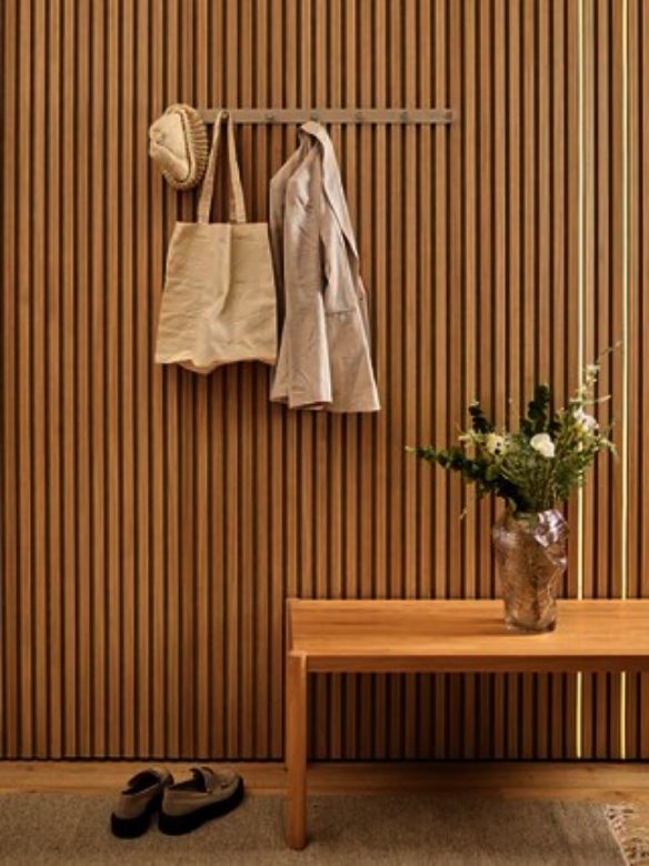 Bilde av Norr knaggrekke X7 - beige/rustfritt stål